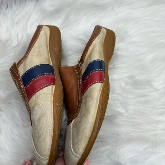 Coach Sienna Leather Canvas Slip On Mule 6 - Picture 4 of 7